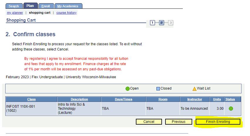 Confirm Classes